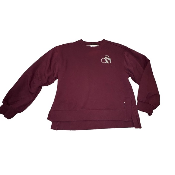 Scotch & Soda Tops - Scotch & Soda Burgundy Maroon Sweatshirt Crewneck Embroidered Size Small